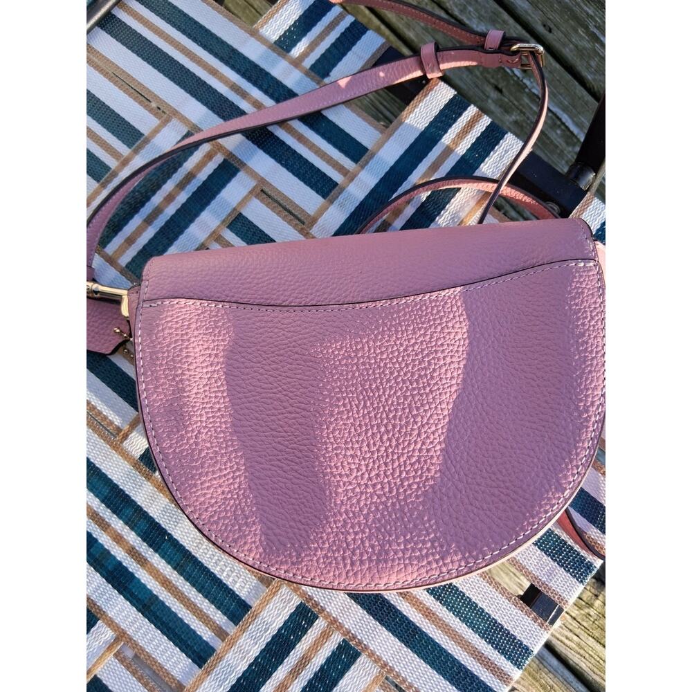 Coach Pink Ellen Pebble Leather Crossbody Bag Pink Bubblegum NWOT - Picture 3 of 6